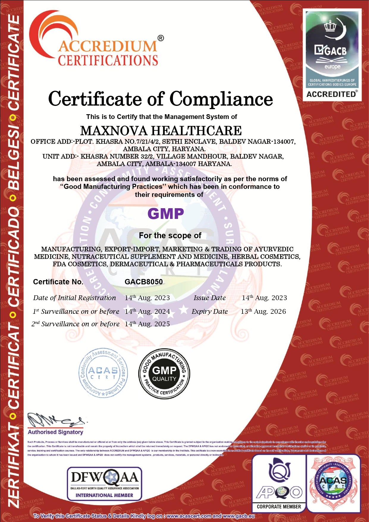 certificate